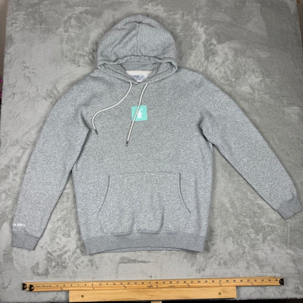 Dutch Bros Hoodie Windmill Patch Sleeve Logo Medium Gray fair